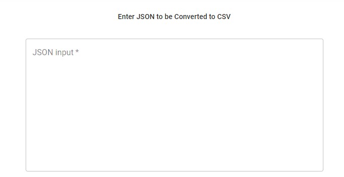 JSON to CSV Converter