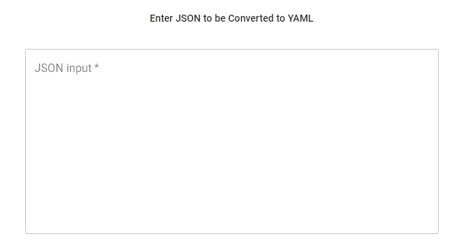 JSON => YAML Converter